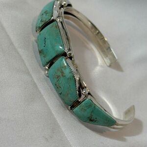 Turquoise and Silver Women's Cuff Bracelet